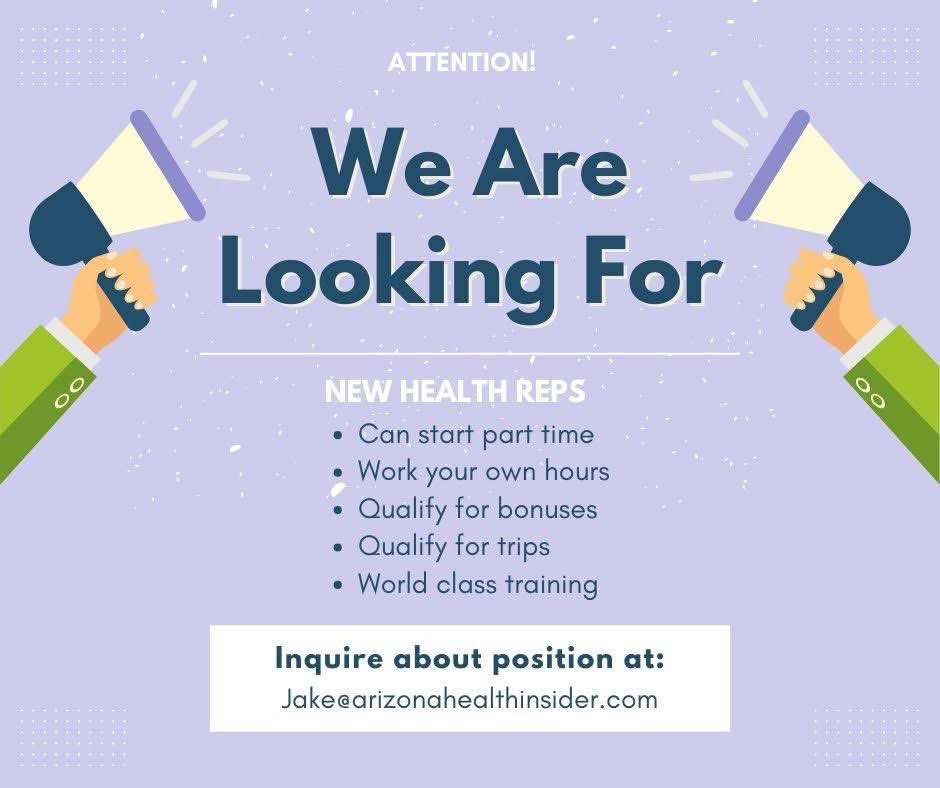 Who do you know that has a #healthinsurance license? We are expanding and would love to have a conversation! Please message us asap!
arizonahealthinsider.com
520.850.6866