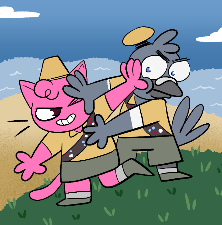 I've been playing PEAK with my mate and we immediately devolved into shoving each other in the face 

10/10 highly recommend