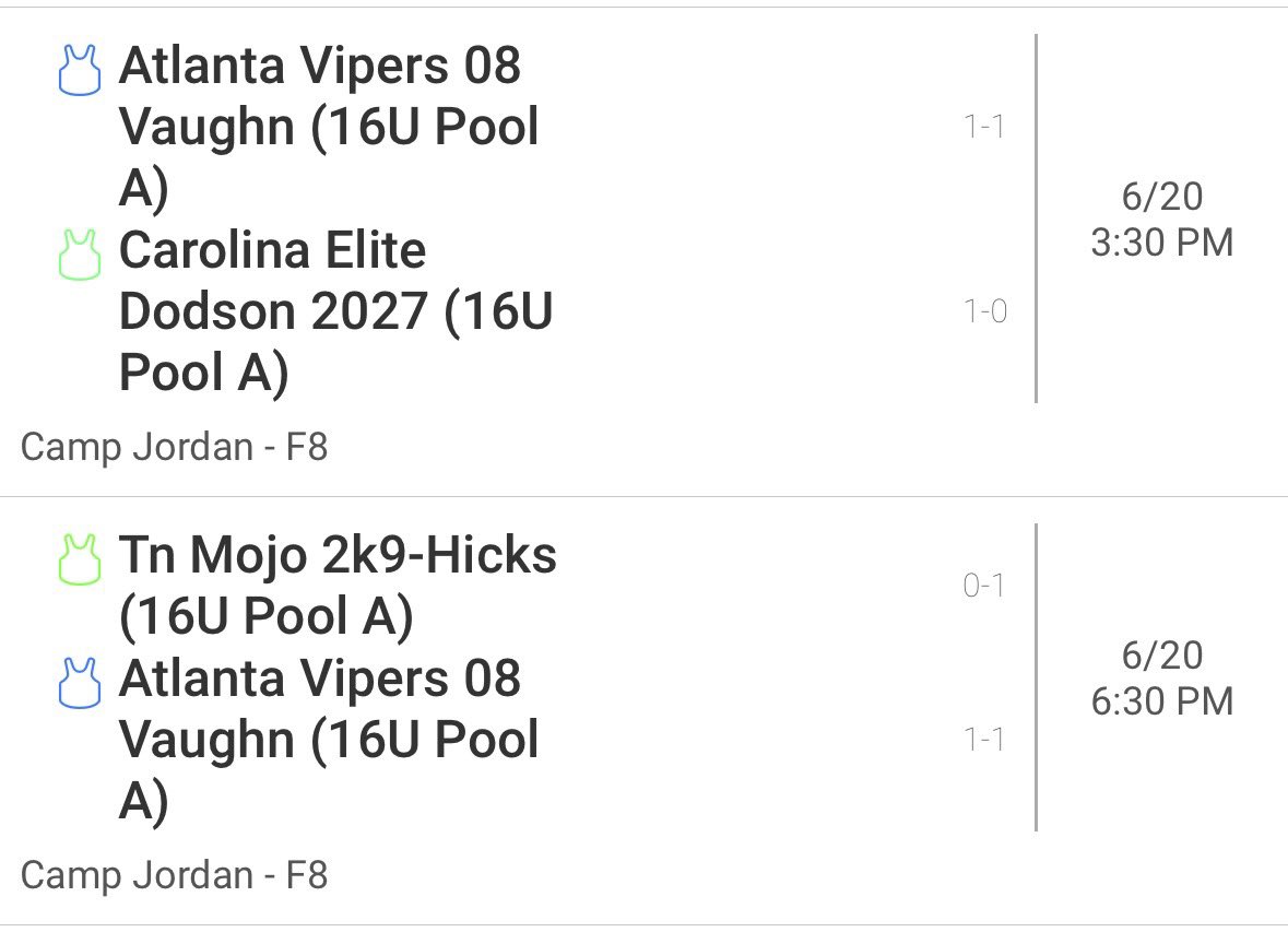 Megan Whitt 2026 (@meganwhitt2026) on Twitter photo Here are the updated game times and locations! Come watch us play today! πͺπ» <a href="/Vipers08Vaughn/">Atlanta Vipers 08 - Vaughn</a> <a href="/thevipernation/">Atlanta Vipers Fastpitch</a> <a href="/TMUSoftball/">TMU Softball</a> <a href="/BrenauSoftball/">Brenau Softball</a> <a href="/BerrySoftball/">Berry Softball</a> <a href="/PiedmontSB/">Piedmont Lions Softball</a> <a href="/ccgasoftball/">Coastal Georgia Softball</a> <a href="/SUHawksSoftball/">Shorter University Softball</a> <a href="/_GSWSoftball/">GSW Softball</a> <a href="/Winthropsoftbal/">Winthrop Softball</a> <a href="/VState_Softball/">Valdosta State Softball</a> <a href="/USCBSoftball/">Sand Shark Softball</a> <a href="/FurmanSoftball/">Furman Softball</a> Here are the updated game times and locations! Come watch us play today! πͺπ» <a href="/Vipers08Vaughn/">Atlanta Vipers 08 - Vaughn</a> <a href="/thevipernation/">Atlanta Vipers Fastpitch</a> <a href="/TMUSoftball/">TMU Softball</a> <a href="/BrenauSoftball/">Brenau Softball</a> <a href="/BerrySoftball/">Berry Softball</a> <a href="/PiedmontSB/">Piedmont Lions Softball</a> <a href="/ccgasoftball/">Coastal Georgia Softball</a> <a href="/SUHawksSoftball/">Shorter University Softball</a> <a href="/_GSWSoftball/">GSW Softball</a> <a href="/Winthropsoftbal/">Winthrop Softball</a> <a href="/VState_Softball/">Valdosta State Softball</a> <a href="/USCBSoftball/">Sand Shark Softball</a> <a href="/FurmanSoftball/">Furman Softball</a>