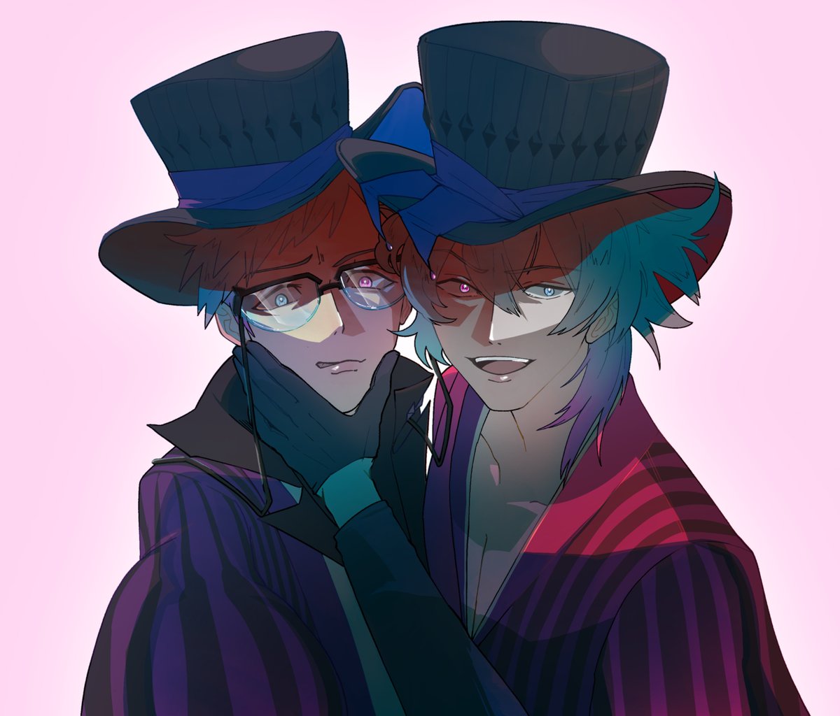 newmoniks's tweet photo. Happy (belated) Birthday to these silly clowns 🤡🩷🩵 #Bettelful https://t.co/745mlSLBoe