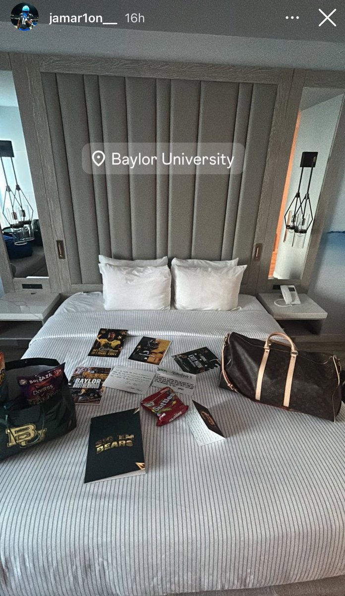 4⭐️ EDGE and top 40 prospect in the nation Jamarion Carlton has arrived in Waco for his #Baylor official visit. #SicEm 🐻