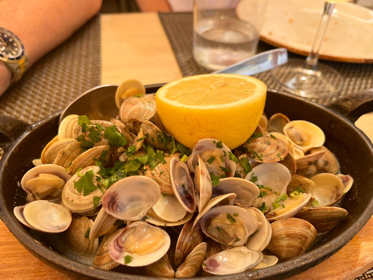 Seafood in Spain at our favourite beach bar