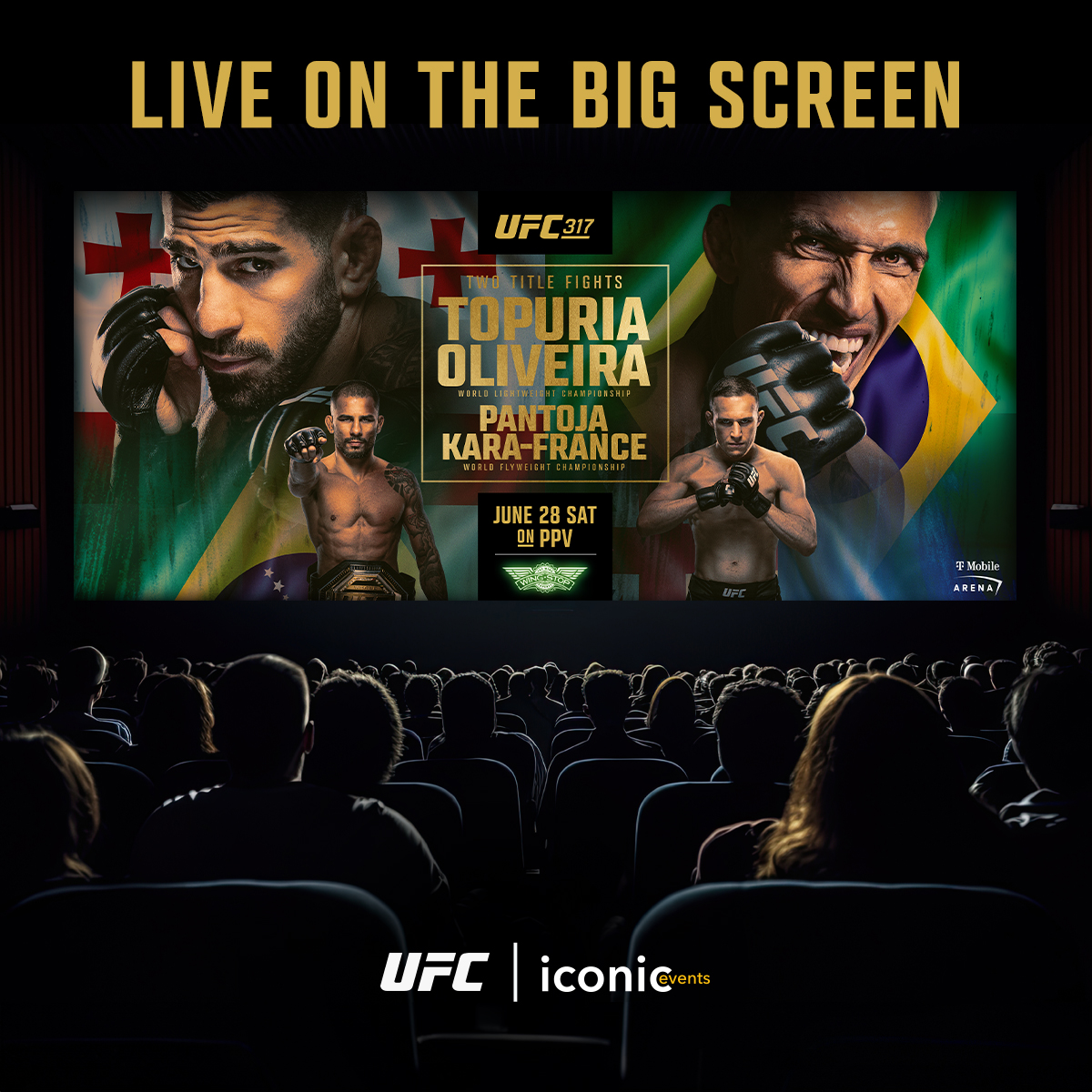 In one week, rising star Ilia Topuria moves up a weight class to challenge longtime stalwart Charles Oliveira for the UFC Lightweight Title! Don't miss UFC 317: Topuria vs Oliveira broadcast LIVE  to your local movie theater - get your tickets now!

🎟: bit.ly/UFC317-theaters