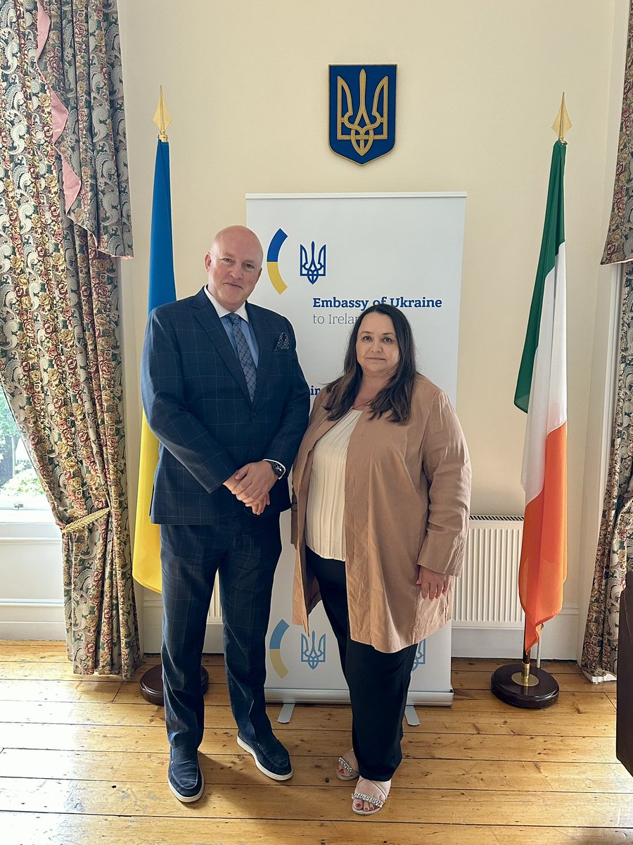 UKR Embassy to Ireland (@ukrinirl) on Twitter photo Ambassador <a href="/GeraskoLarysa/">Larysa Gerasko</a> met with the Convenor of the Ireland-Ukraine Praliamentary Friendship Group Senator <a href="/carthy_aubrey/">Senator Aubrey McCarthy</a> to discuss the support for Ukraine and development of the interparliamentary relations between two countries. #standwithukraine Ambassador <a href="/GeraskoLarysa/">Larysa Gerasko</a> met with the Convenor of the Ireland-Ukraine Praliamentary Friendship Group Senator <a href="/carthy_aubrey/">Senator Aubrey McCarthy</a> to discuss the support for Ukraine and development of the interparliamentary relations between two countries. #standwithukraine