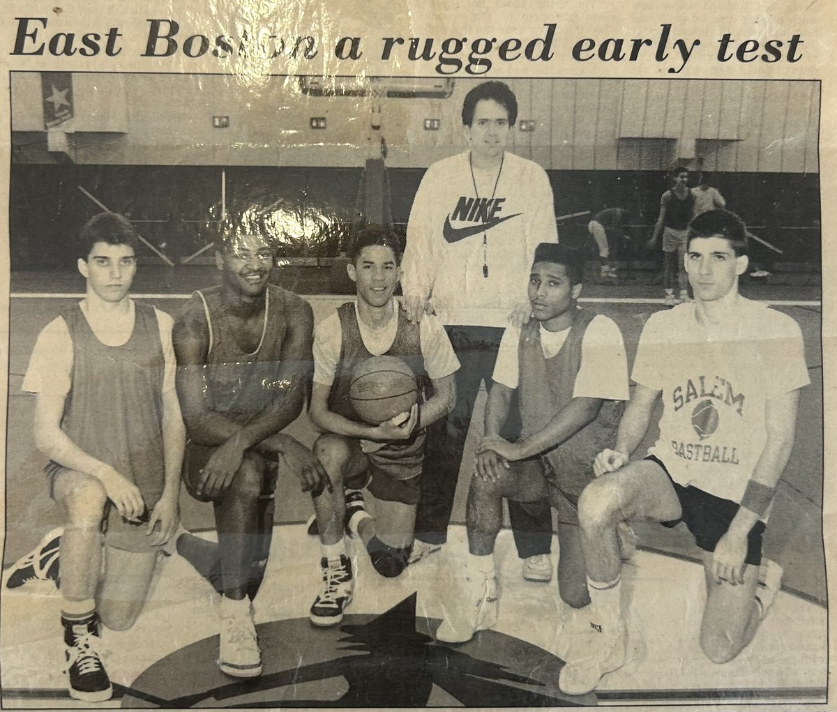 coachedhammonds's tweet photo. I had to bring out the clippings. Explaining to my boys, I would have worn them out. 2X conference MVP.  28p &amp; 8a in the conf chip, 25p &amp; 10a in state reg. finals. My running mate was Rick Brunson. Come on Young Wolves, no chance against me, I’m a LION!!!! #respectallfearnone https://t.co/2P53wFiDd8