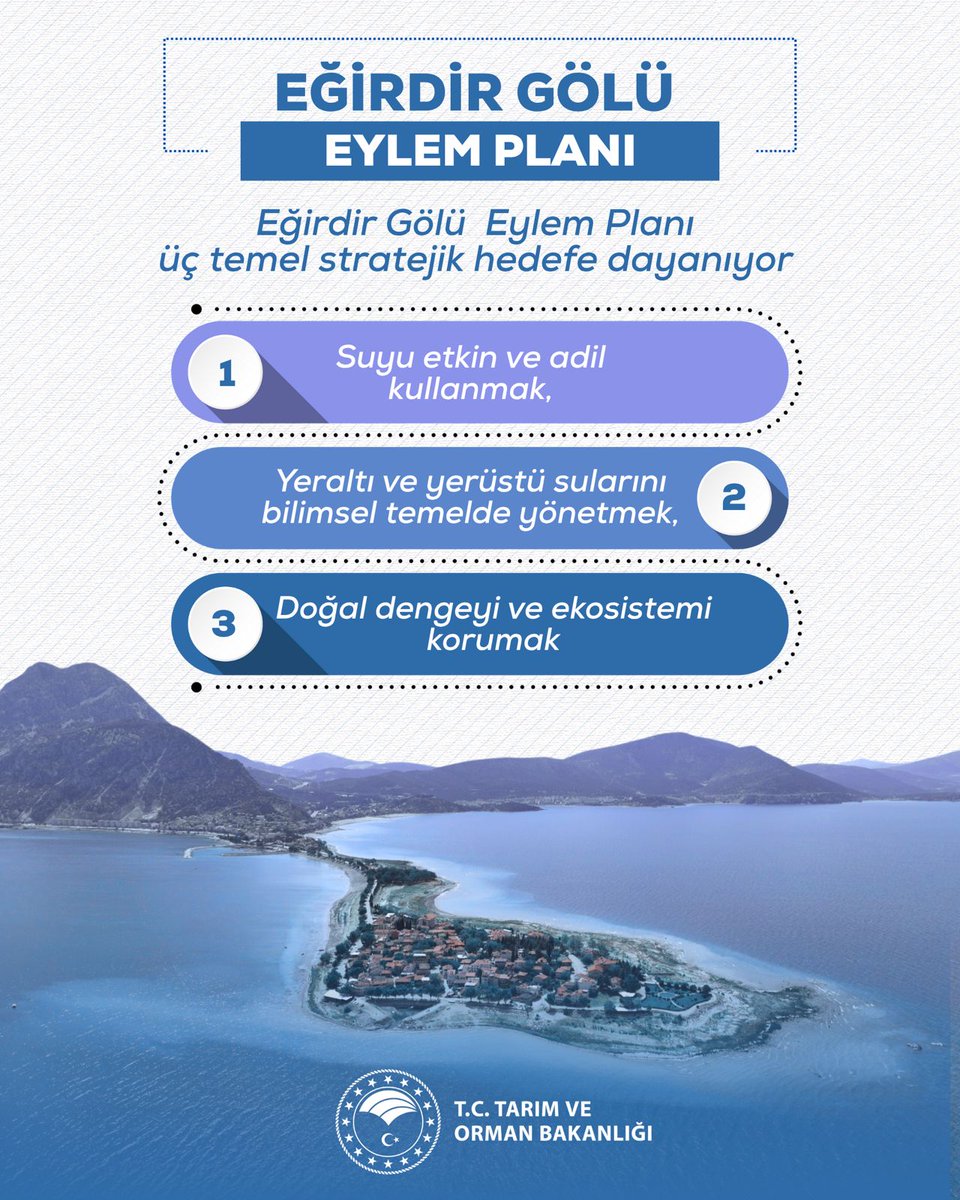 Eğirdir Gölü’nde sadece suyu değil, hayatı koruyoruz.

💧 Adil su kullanımı
🧪 Bilim temelli yönetim
🌿 Ekosistem hassasiyeti ile

Sürdürülebilir bir gelecek inşa ediyoruz.