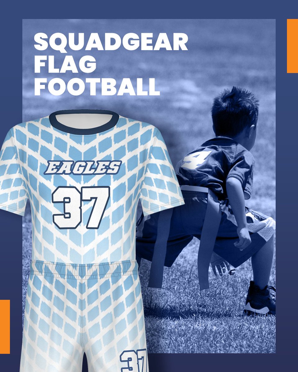 🏈 Flag pulls and good times - gear up with custom sublimated uniforms. Design something special for your #FlagFootball organization now in SquadStudio
shorturl.at/1aT7Y
 
SquadGEAR uniforms ship in 3-5 days!

#uniforms #weloveteams #squadgear #squadstudio