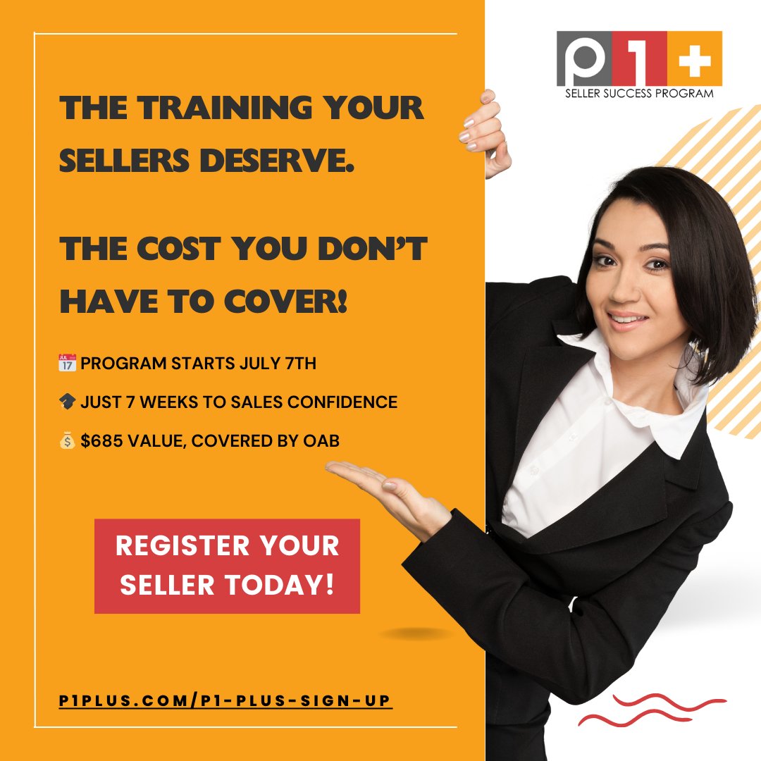 OhioBroadcaster's tweet image. Hey, managers! 📢 Do you have a seller with two years of experience or less? Let the OAB and @p1learning take your new hires from "rookie to ready" with the seven-week P1 Plus training program! Session starts July 7 - learn more and register FREE at: oab.org/sales/p1-plus.