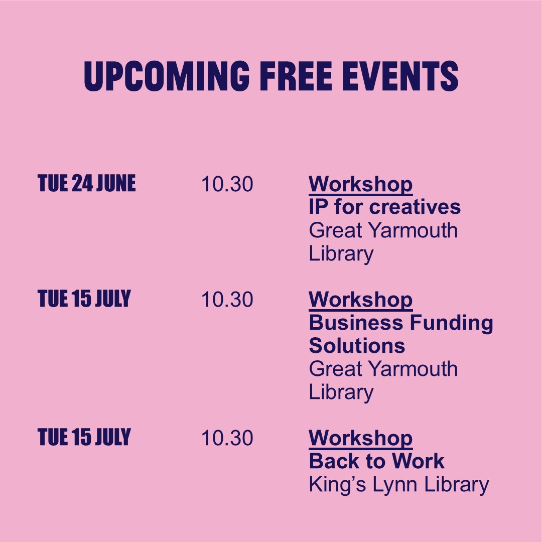 Free one-to-ones, workshops, webinars and networking events to help you start, run and grow a business in Norfolk.

Find out more and book at bipcnorfolk.eventbrite.com