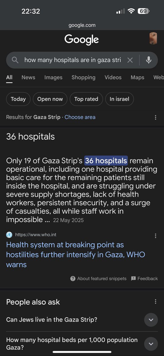 JavaBatCohen's tweet photo. @ShaykhSulaiman @mrharoonraza You listed all the hospitals in Gaza, there is no proof that all of them aren’t functional. https://t.co/vbNFhJEmQl