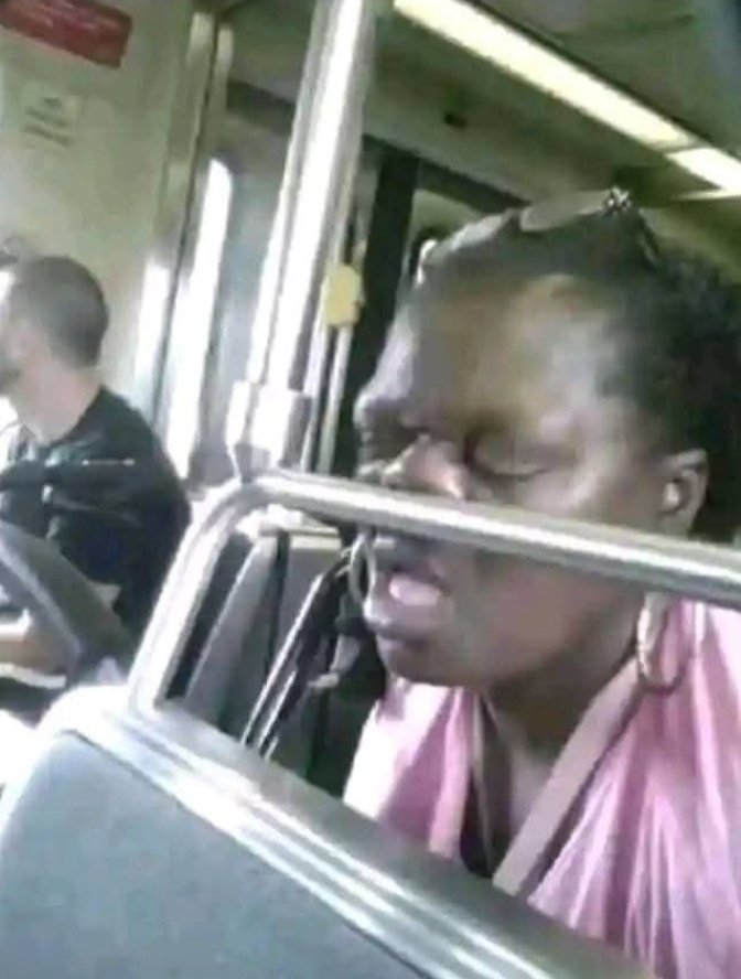 Driver and emergency brake will end up killing this woman for me 💔😂😂