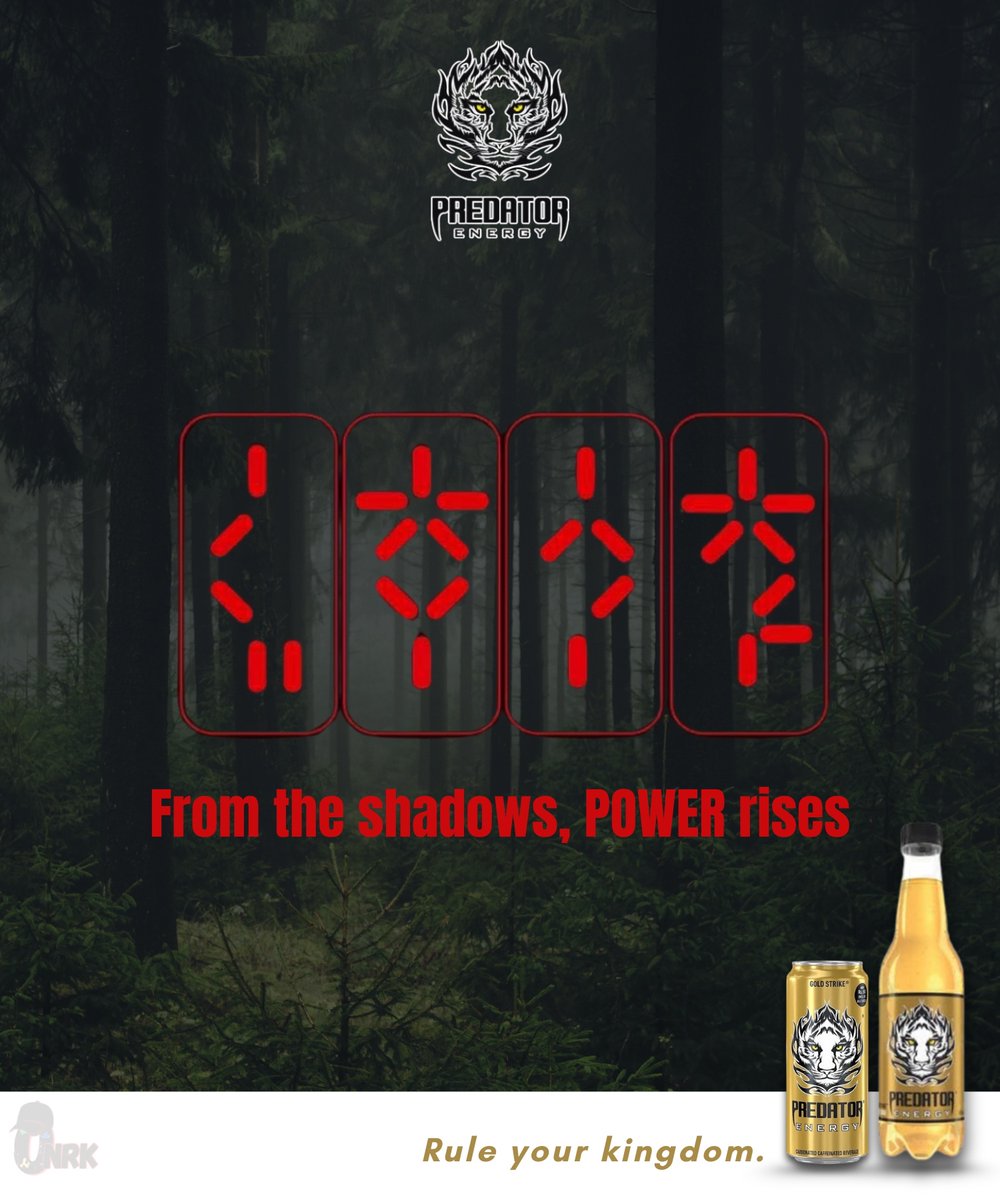 Since I made for fearless, the best thing is to do the same for predator energy drink.

😏 

Ads poster for predator energy drink