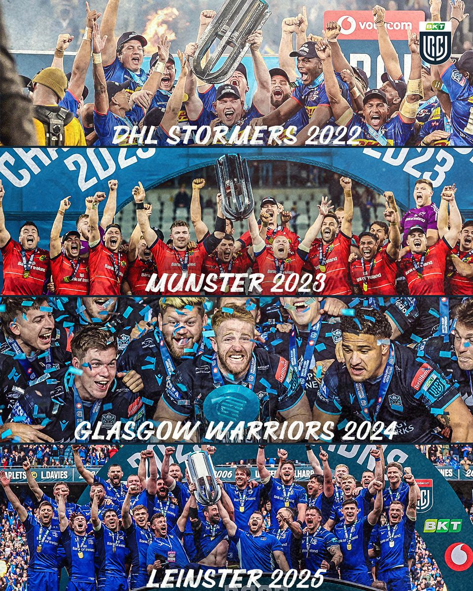 URCOfficial's tweet image. Four seasons. Four winners 🏆 

The #BKTURC has had a different winner every season since its inception 🤯🤯

Will we have another new winner next season? 🤔

#URC | #HitsDifferent