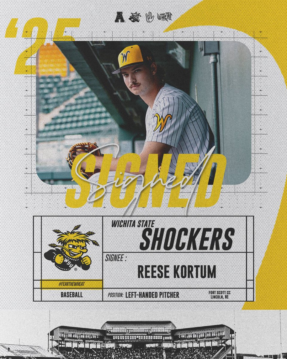 Pen to paper ✍️

Fort Scott all-conference southpaw <a href="/ReeseKortum/">Reese Kortum</a> joins the class!

#FearTheWheat 🌾
