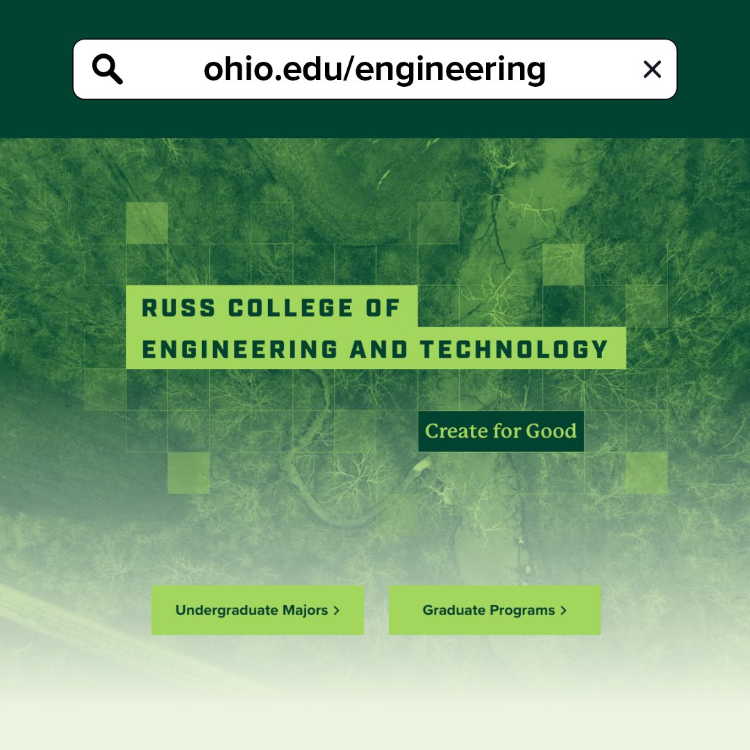 Our website got a glow up 💻 ✨

Be sure to check out the new design and explore the site!

🔗 ohio.edu/engineering