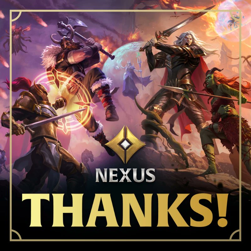🎉5,864 TIMES THANK YOU🎉

Nexus is a reality thanks to all your support these past weeks. We'll promise to deliver the best card game experience possible, and won't let you down.

Stay tuned and follow our Gamefound campaign for more updates!
gamefound.com/en/projects/re…