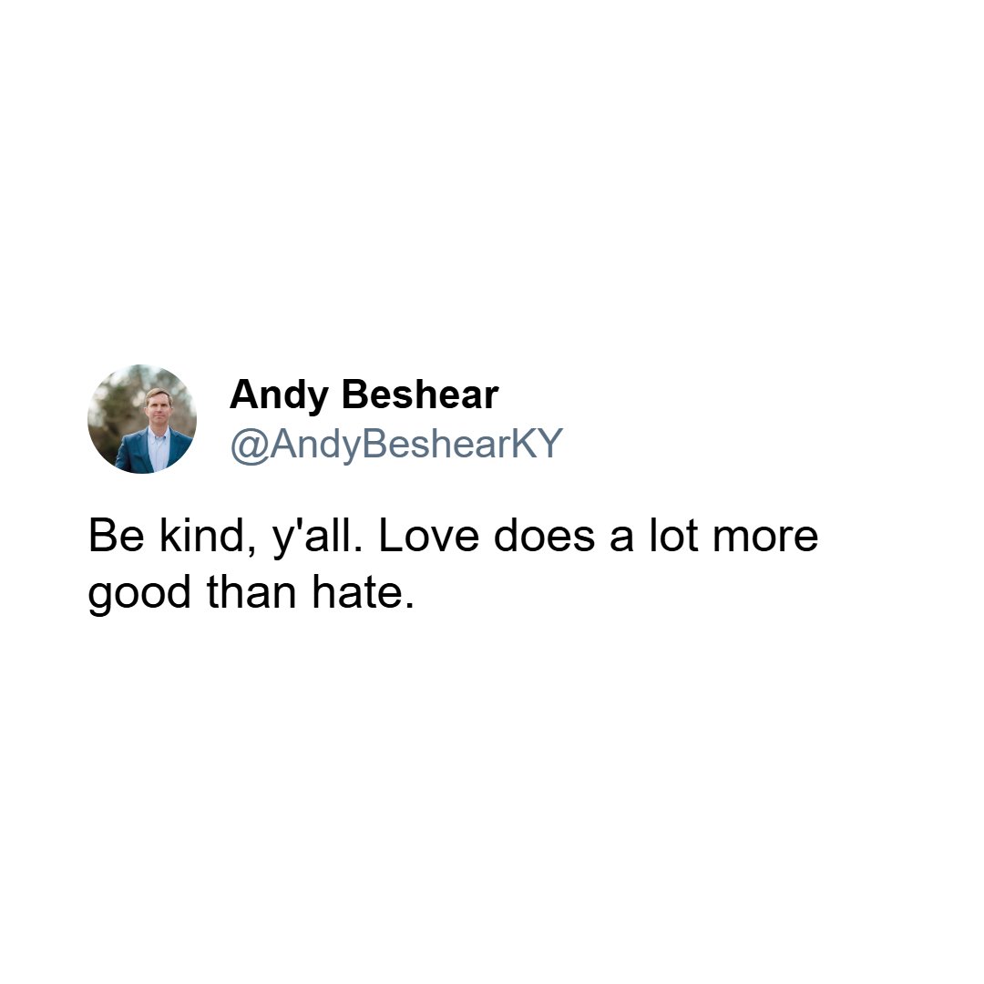 EricLDaugh's tweet photo. Likely 2028 Democrat presidential candidate Andy Beshear: "Be kind"

Andy Beshear last August: "@JDVance should have to go through pregnancy after r*pe" https://t.co/psf41sXV4c