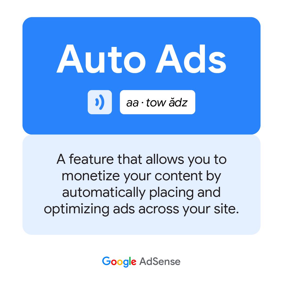 Elevate your publishing strategy 💡 With a single line of code, you can set up Auto Ads in #GoogleAdSense. From there, our AI-powered technology will help you place, replace, and optimize ads across your site → goo.gle/44nPb21