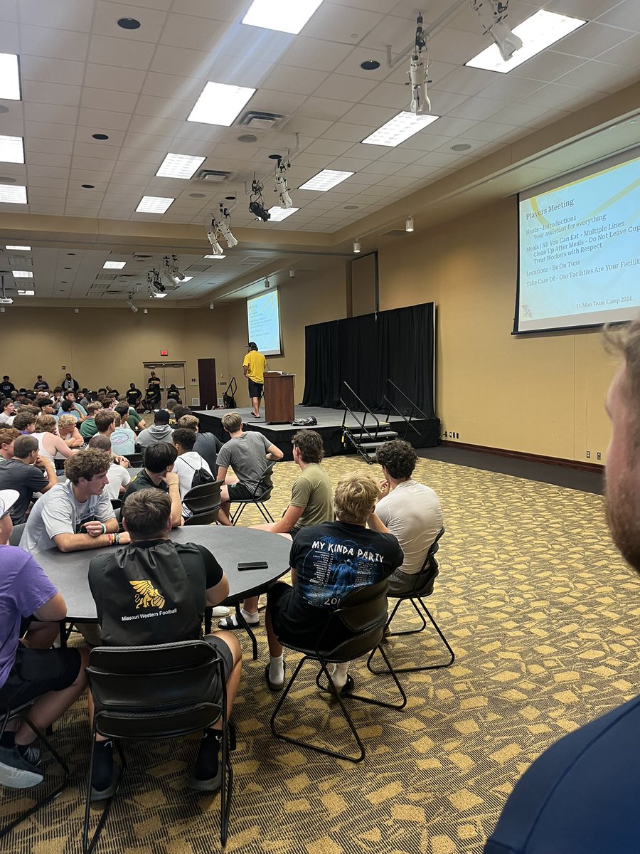 Best camp coordinator in the country back at it with 11 man team camp!  <a href="/MWSU_Football/">Missouri Western Football</a> <a href="/coachmcquillan/">Coach McQuillan</a> #A10mentality