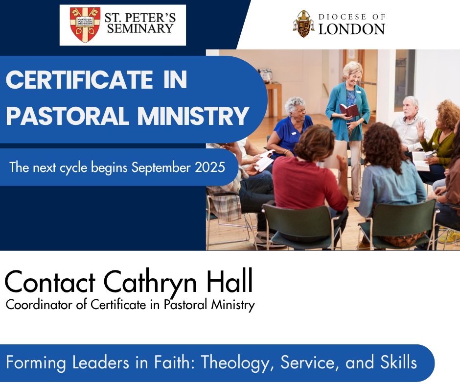 Are you interested in becoming a Pastoral Minister to help serve your community? For contact details and more information, go to the St. Peter's Seminary website at stpetersseminary.ca/Our-Programs/C…