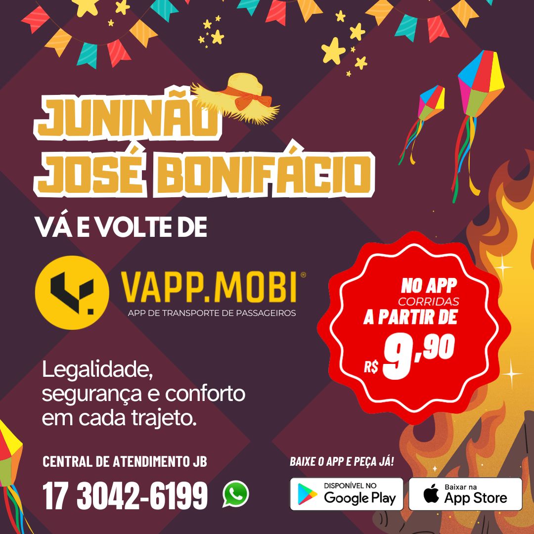 VappMobi's tweet photo. JUNINÃO DE JOSÉ BONIFÁCIO 2025

O arraiá +animado da região tá chegando – e você não pode ficar de fora!
🗓 Data: 20/06 à 23/06
📍Local: Recinto João Orsi

🔥 E pra curtir a festa sem preocupação, vá com a https://t.co/Ks0zIojJjn!
Chegue com conforto e segurança!
Baixe nosso app! https://t.co/CYV2sx9KZ9