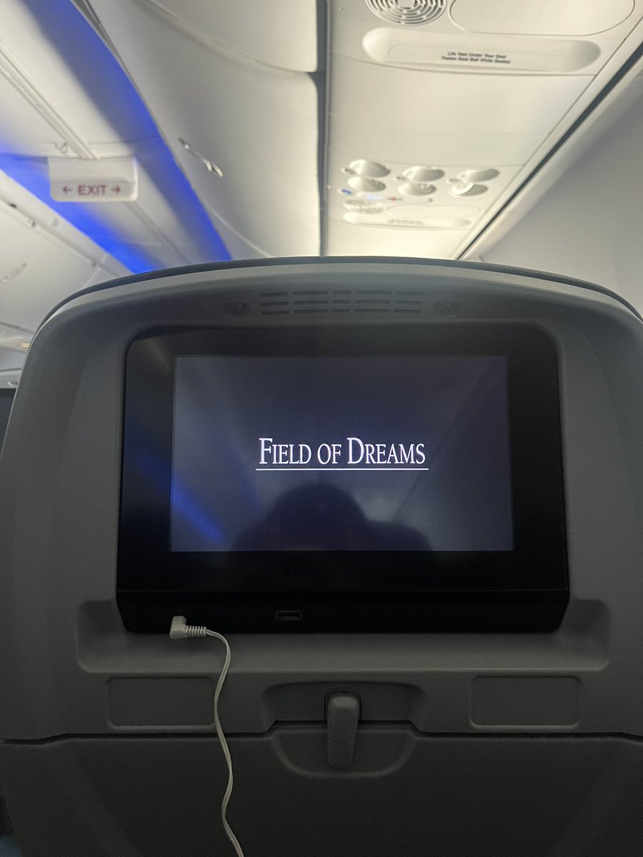 NErminio4's tweet photo. Going with a classic on the way to Salt Lake City.

“To feel the tingling in your arm as you connect with the ball. To run the bases ... stretch a double into a triple, and flop face-first into third, wrap your arms around the bag. That's my wish, Ray Kinsella. That's my wish.” https://t.co/S3ZkM6Unnu