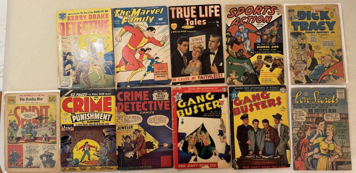 GOLDEN AGE MIXED COMIC BOOK LOT- 11 ISSUES- 1940’s-50’s, VERY GOOD to ACCEPTABLE

Ends Mon 23rd Jun @ 2:22am

ebay.co.uk/itm/3571158023…

#ad #comics #marvelcomic #imagecomics #dccomics