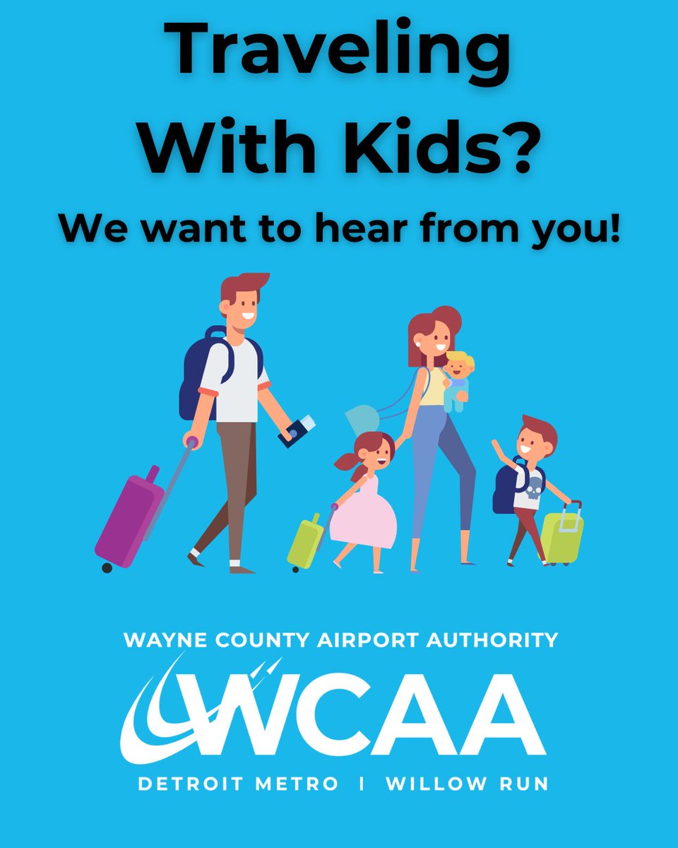Are you a parent who loves traveling with your family, exploring new dining and shopping spots and making the most of your leisure trips? We want to hear from you.
Click the link for information on our upcoming Passenger Feedback Forum:  ow.ly/6jGA50We2zG
#DTWnonstop