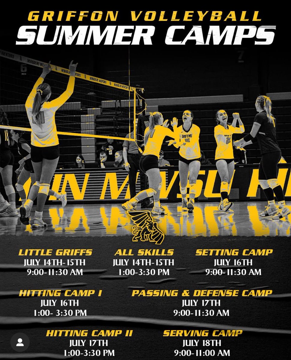 Summer camp with Griffon volleyball is just right around the corner! 

Sign up today at griffonvolleyballcamps.com