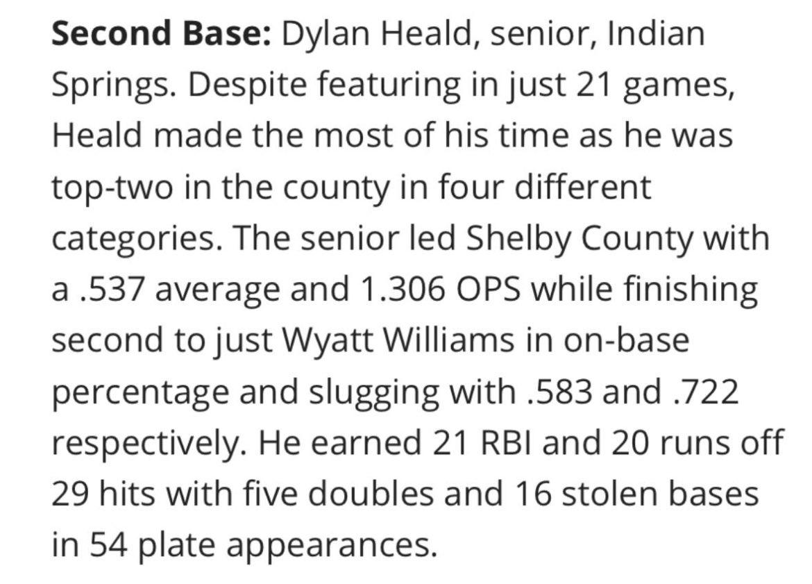 Indian Springs Baseball tweet media