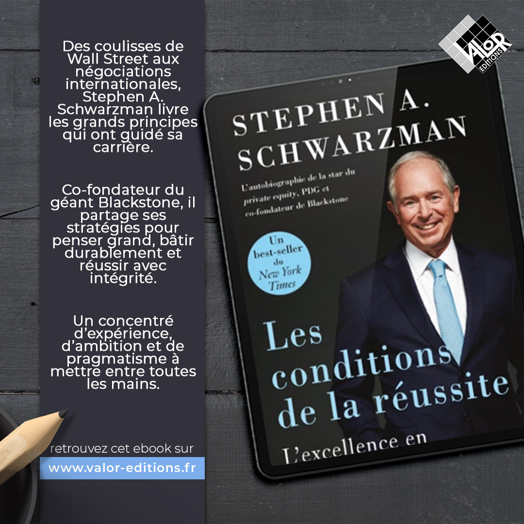 Réussir, ce n’est pas (seulement) une question d’argent

C’est une question de principes

Dans Les conditions de la réussite, #StephenSchwarzman partage ce qui l’a conduit à bâtir Blackstone, l’un des plus grands fonds mondiaux

Version ebook :
▹ swll.to/StephenSchwarz…