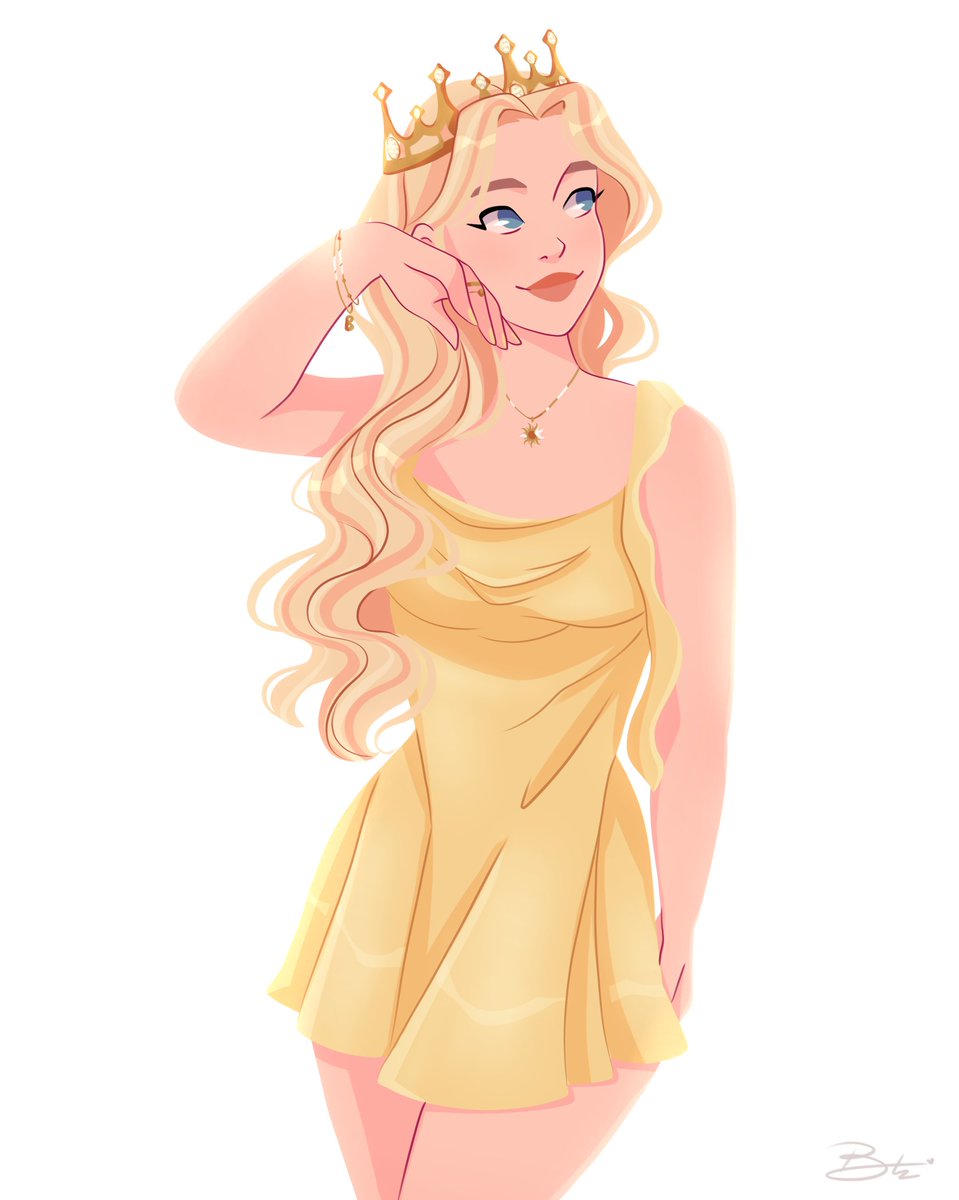 “I opened the doors and stepped inside, and my eyes immediately focused on Bridget. Golden hair. Creamy skin. Grace and sunshine, dressed in her favorite yellow dress”

bridget von ascherberg by btzart_ comm by me repost w credits