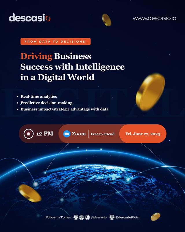 Join us to decode trends, drive strategy, and empower success

🗓️ Date: Friday, June 27, 2025

🕛 Time: 12 PM (Noon)

💻 Platform: Online (Zoom) | Free to attend

Save your seat now: [zoom.us/webinar/regist…]

#BusinessIntelligence #DigitalDecisions #Smart