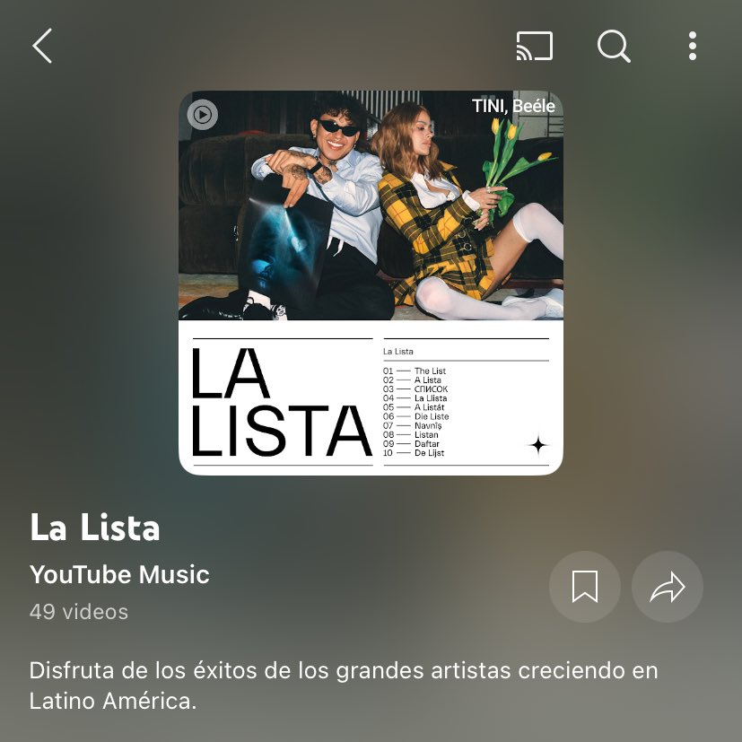 TINI y Beéle para Apple Music y YouTube Music con “Universidad”