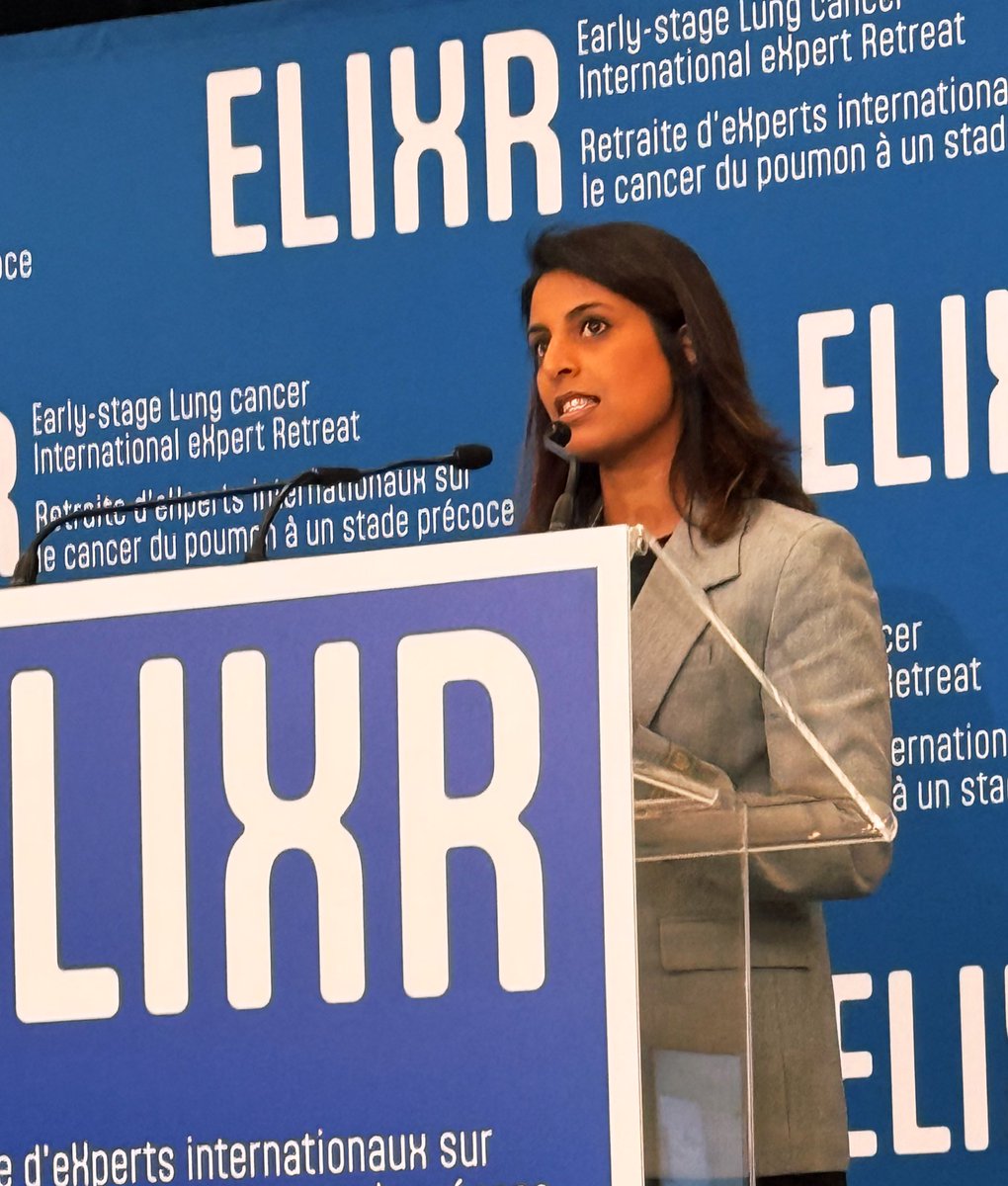 Mara Antonoff, MD, FACS (@maraantonoff) on Twitter photo Treatment for early-stage lung cancer can have long-term impact on patients, highlighted by Dr <a href="/DrJNaidoo/">Jarushka Naidoo</a> at #ELIXR25.
Evidence from other malignancies shows that irAEs are common and may continue long after the studies end - we need data in this space for NSCLC. Treatment for early-stage lung cancer can have long-term impact on patients, highlighted by Dr <a href="/DrJNaidoo/">Jarushka Naidoo</a> at #ELIXR25.
Evidence from other malignancies shows that irAEs are common and may continue long after the studies end - we need data in this space for NSCLC.