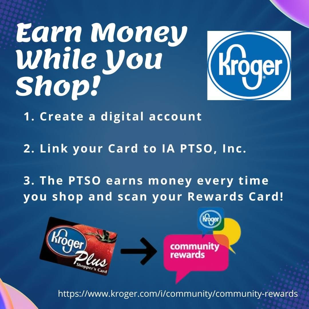 Do you shop at Kroger?  Register your account or change your existing account to designate the IA PTSO as your charity beneficiary!

Its so easy to earn 💰💰 for our school! 

kroger.com/i/community/co…