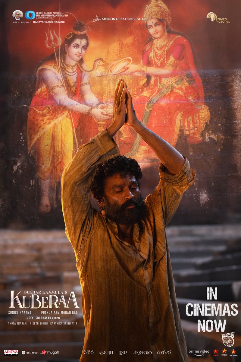 Cineupdates20's tweet photo. #Kuberaa
@dhanushkraja One Man Show 🔥 
@iamnagarjuna no words sir,just amazing 
@iamRashmika you just nailed it 👌🏻😍
#ShekarKammula Sir 🙏🏻🙏🏻 https://t.co/SLwWW0Pfht