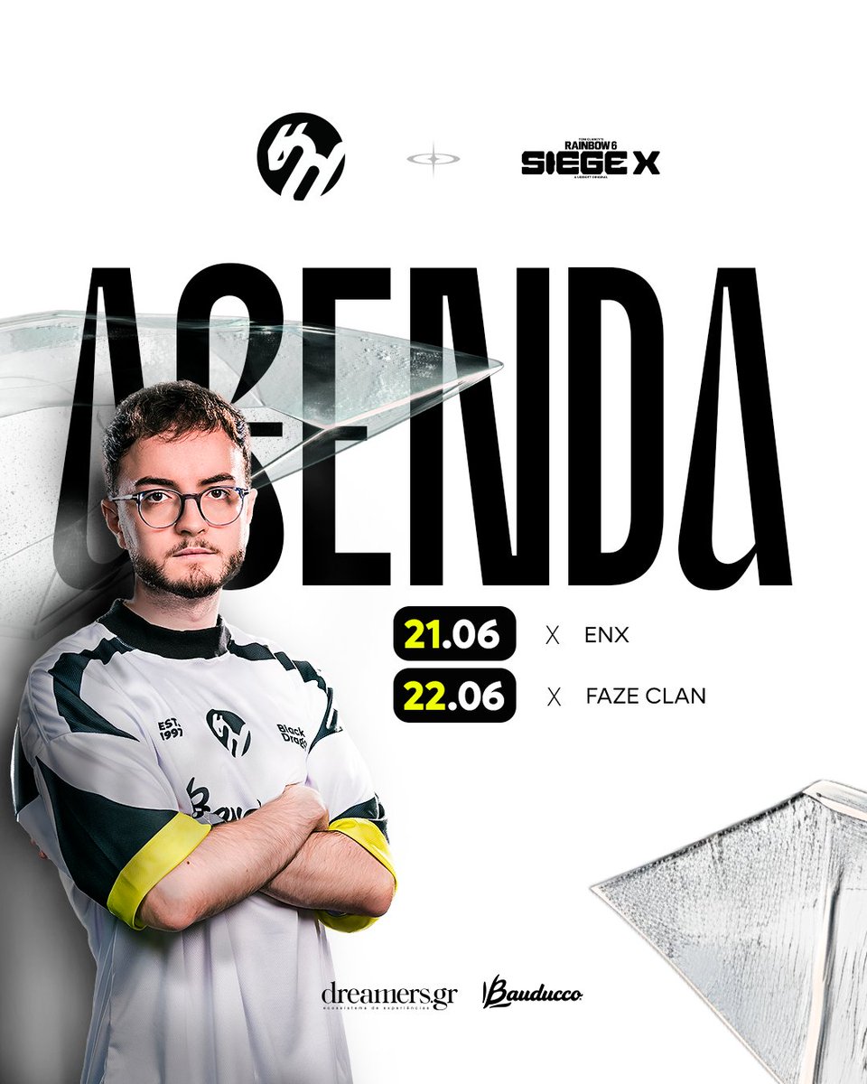 Atenção, Família! 🐉
Preparem-se para torcer muito nos nossos confrontos do fim de semana:

R6 SAL
🗓️ Sábado - 21/06
🆚 <a href="/ENXteam/">ENX Team</a>  
⏰ 13:00

🗓️ Domingo - 22/06
🆚 <a href="/FaZeClan/">FaZe Clan</a> 
⏰ 15:30

A sua energia faz toda a diferença! Deixem suas mensagens de apoio e palpites nos comentários!