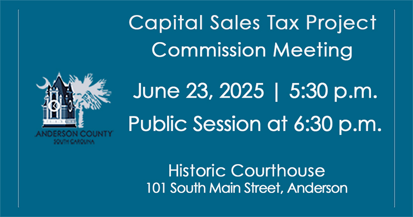 This is your chance to be involved in improving the County's roads. Please plan to attend and help establish the priorities of our roadways.
6/23/2025 at 5:30 PM – Commission Meeting | 6/23/2025 at 6:30 PM – Public Participation Session
AGENDA:  andersoncountysc.org/wp-content/upl….