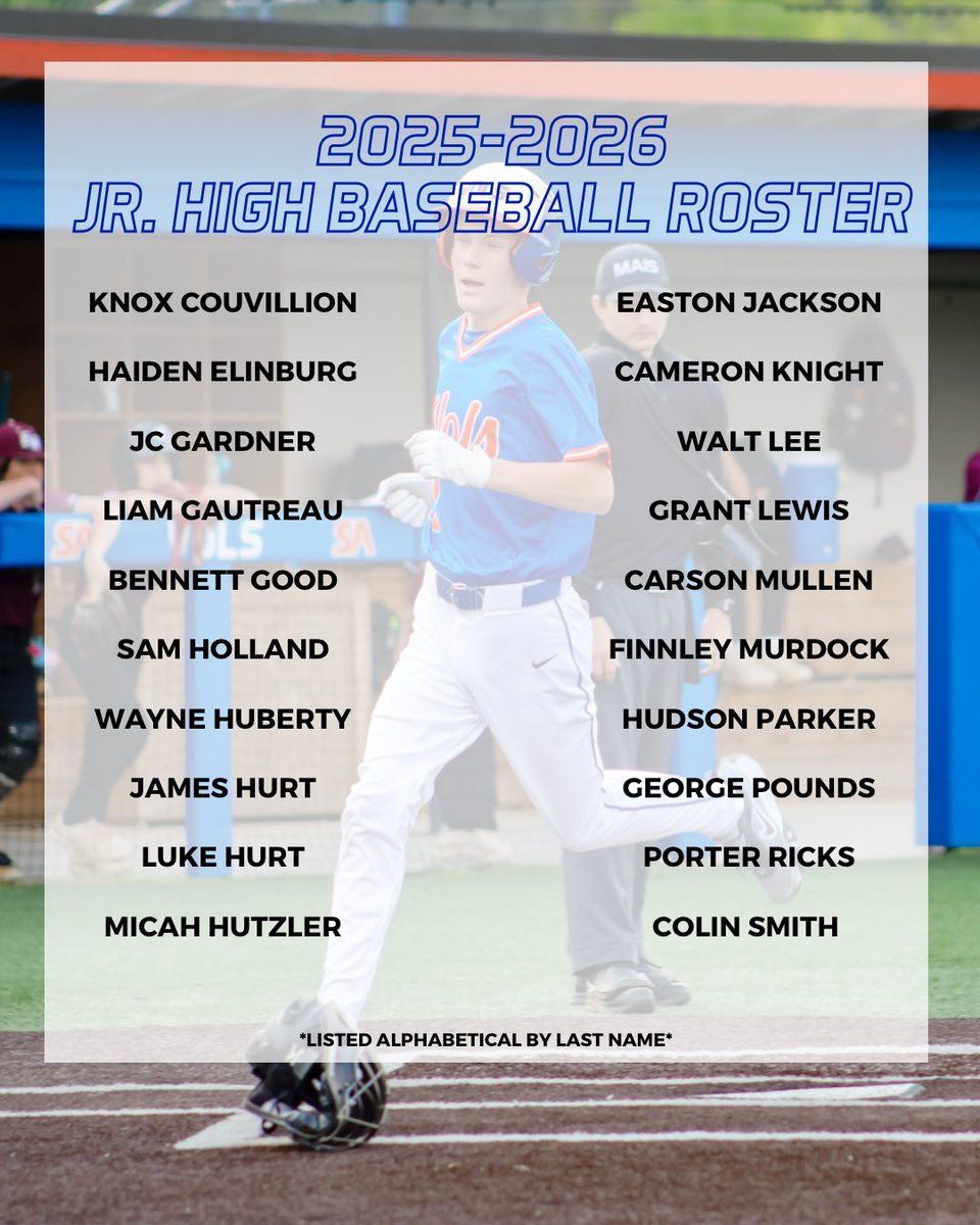 Congratulations to our 2025-2026 Boys’ Jr. High Baseball Team!

#ChooseSA #GoVols