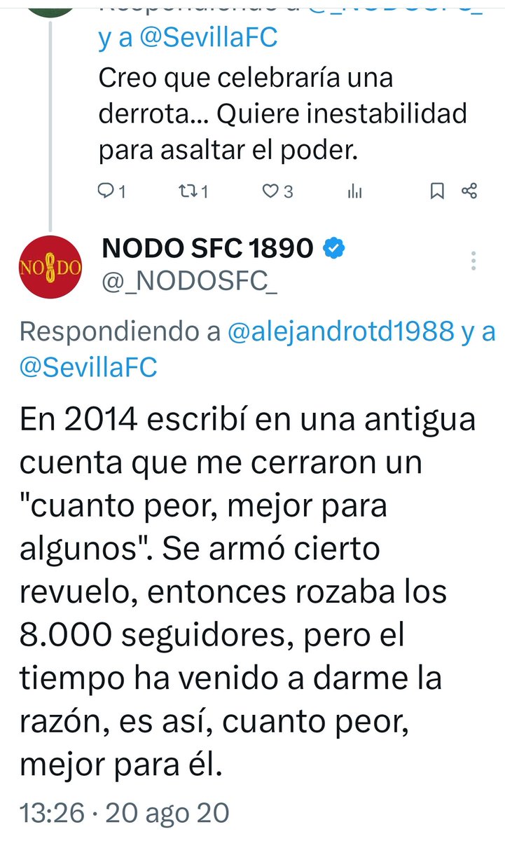 Va para 5 años aunque explico en una de las respuestas que ya lo dije hace 11 años.

Dije que iría a peor, que se convertiría en pesadilla.

Me he equivocado en poco. Ha reconocido querer boicotear al club con "su" caballo de Troya, su hijo, desde 2019, ahí era el 2020 y ya se