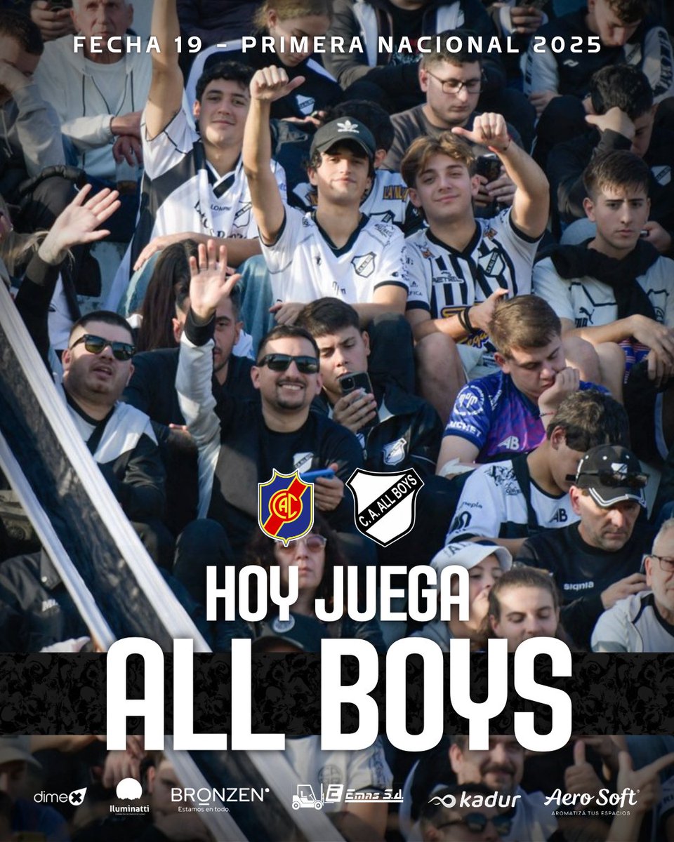 caallboys's tweet photo. ¡Hoy juega #AllBoys! 🙌🏼

🏆 #PrimeraNacional
🔢 Fecha 19
🌟 #Colegiales 🆚 #AllBoys
🗓 Sábado 21 de junio
🕘 19:10 hs.
🏟 Estadio Libertarios Unidos

🤍🖤 #SoyDeAllBoys 🖤🤍 https://t.co/FuIdrD6bjd