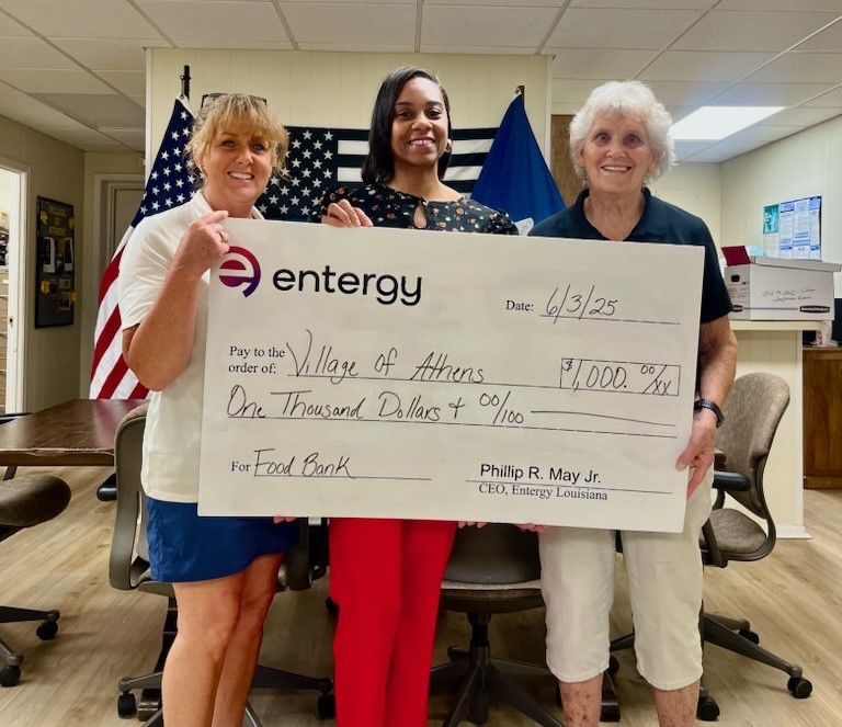 Entergy (@entergy) on Twitter photo In an effort to help combat food insecurity, <a href="/EntergyLA/">Entergy Louisiana</a> has partnered with the Village of Athens, in Claiborne Parish, to help stock their local food bank. 🤝
This effort is part of our commitment to providing resources to help strengthen our communities.❤️
#WePowerLife In an effort to help combat food insecurity, <a href="/EntergyLA/">Entergy Louisiana</a> has partnered with the Village of Athens, in Claiborne Parish, to help stock their local food bank. 🤝
This effort is part of our commitment to providing resources to help strengthen our communities.❤️
#WePowerLife