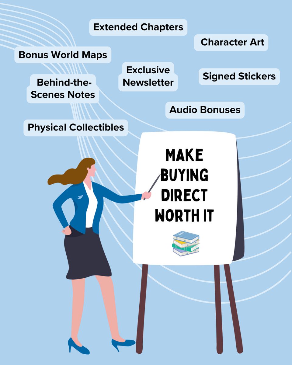 Why buy direct from an author? Because you get so much MORE! ✨
From bonus world maps to signed stickers and exclusive newsletters, authors can add personal touches that you won’t find anywhere else.
Buying direct means more value for readers and more support for creators💛📚