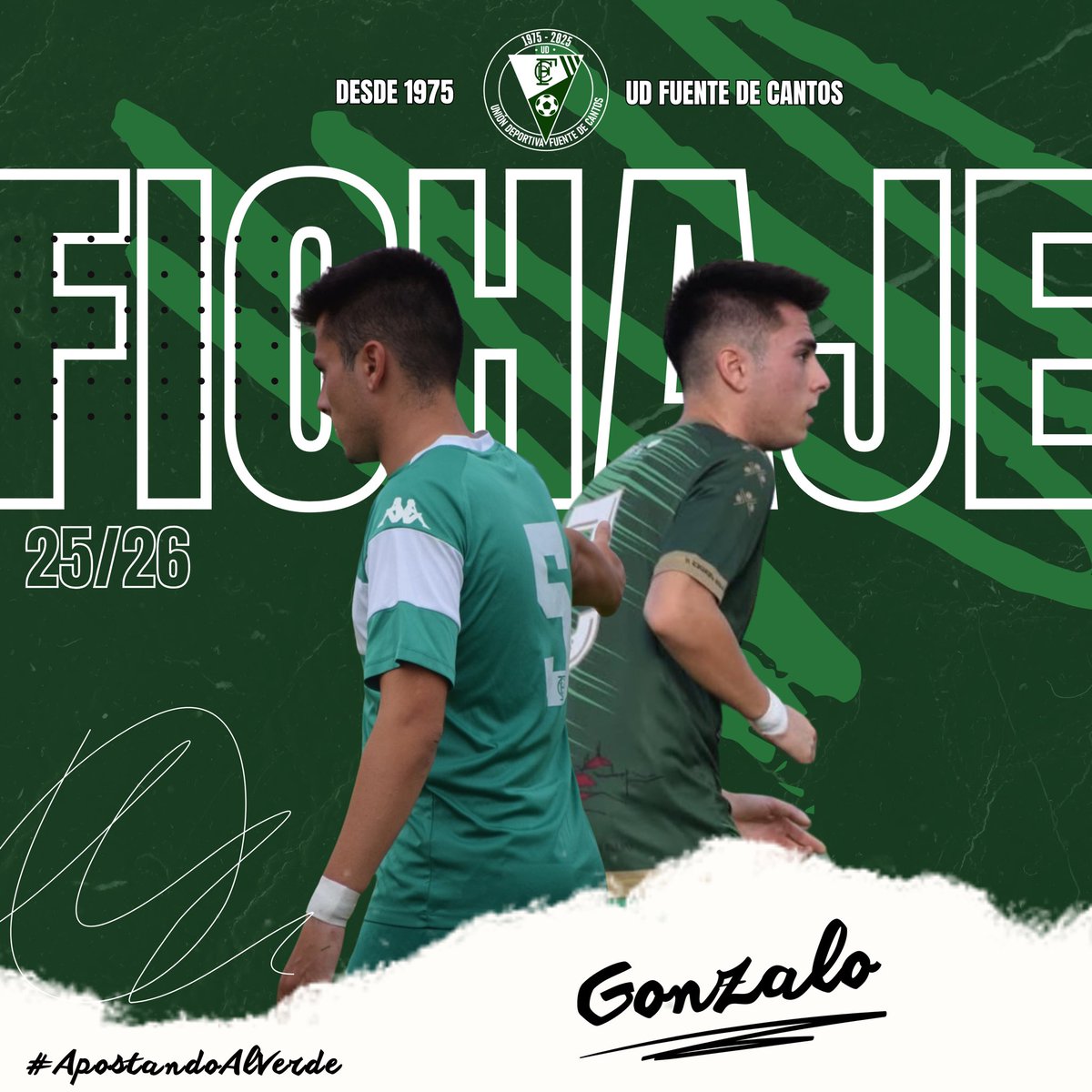 #FICHAJE

✍️ Gonzalo, central firme y con carácter, sube al primer equipo tras su paso por el juvenil.

🔝Canterano, comprometido y con un futuro brillante por delante.

💚 El presente se refuerza… y el futuro ya se hace notar.

Seguimos creyendo, seguimos #ApostandoAlVerde