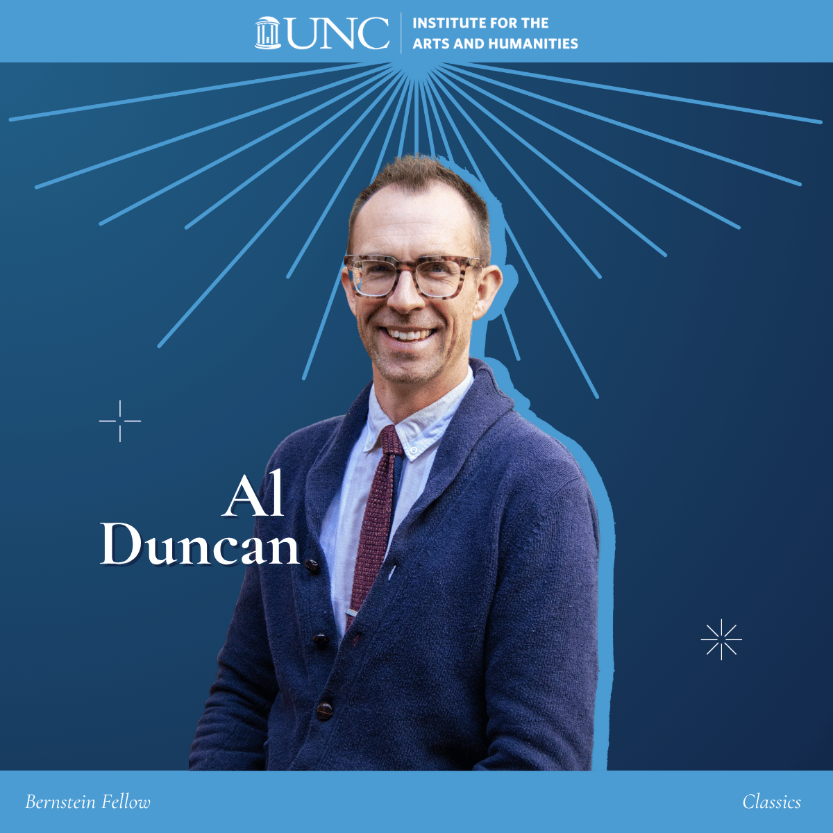 Al Duncan’s "Ugly Productions: An Aesthetics of Greek Drama" received the IAH’s Publication Support Grant in 2023-24. Next spring, he will join the IAH to work on his new project “Tragedy, Truth, and Reconciliation: Greek Drama in Divided Societies” as a Bernstein Fellow.