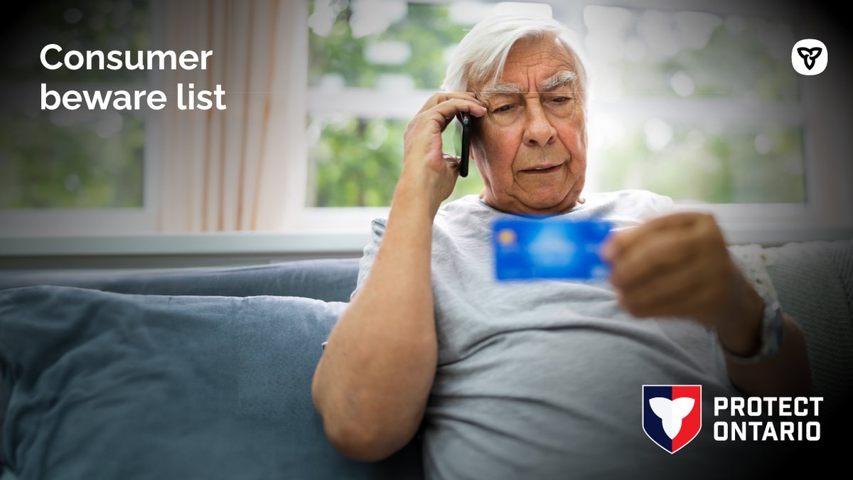 Be proactive and search our Consumer Beware List before doing any business with a company you are unsure of. 

A 5-minute search can save you a huge headache later. 

ontario.ca/page/search-co…