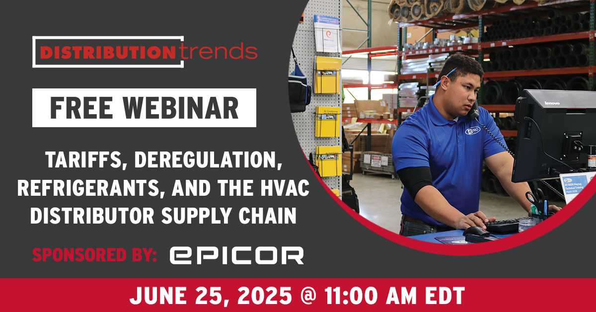 Tariffs, refrigerants &amp; regs are shaking up the HVAC supply chain. How can distributors stay ahead? Join ACHR NEWS for a top-tier roundtable on June 25 at 11AM EDT. Learn to stay profitable in chaotic times.

🔗 brnw.ch/21wTyND

#HVAC #Webinar #ACHRNEWS