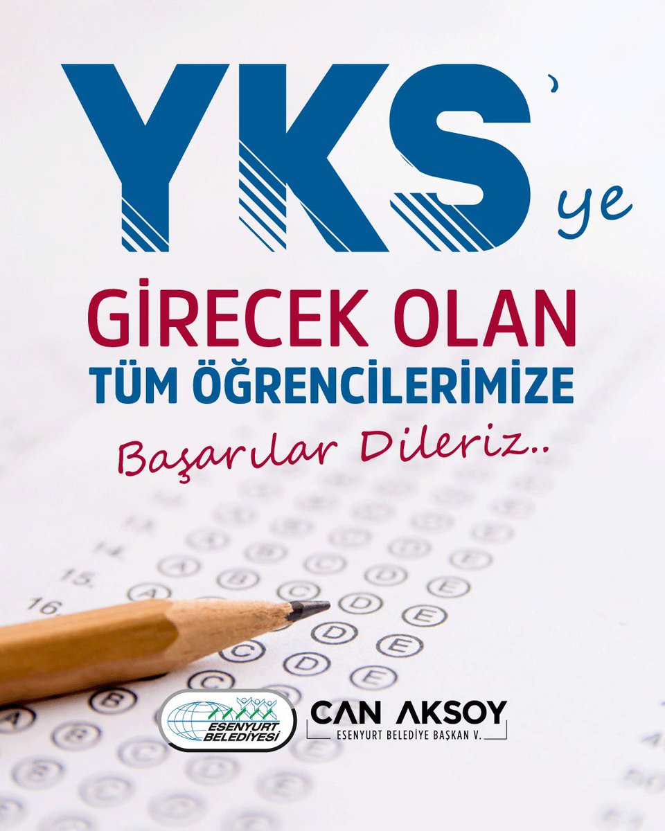 Hayallerinize bir adım daha yaklaştığınız bu sınavda, yolunuz açık, kalbiniz ferah olsun. ❤️📚

YKS’ye girecek tüm öğrencilerimize zihin açıklığı, emeklerinin karşılığını alacakları bir sınav ve gönüllerindeki bölüme kavuşacakları bir gelecek diliyoruz.

Unutmayın gençler, bu