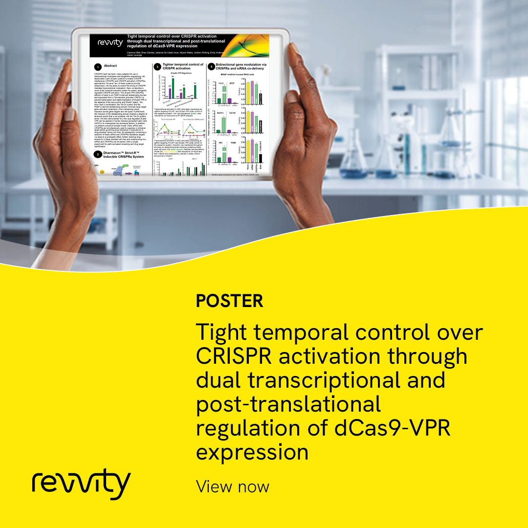 Did you miss Clarence Mills' poster presentation "Tight temporal control over CRISPR activation through dual transcriptional and post-translational regulation of dCas9-VPR expression" at RNA Society? It’s now available online!

Discover the science behind our new Strict-R™